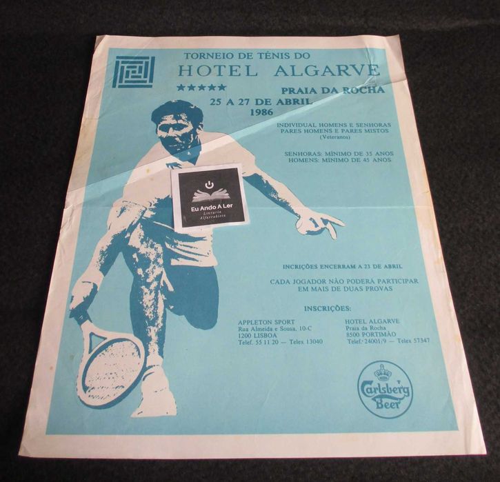 Poster Torneio de Ténis do Hotel Algarve Praia da Rocha 1986