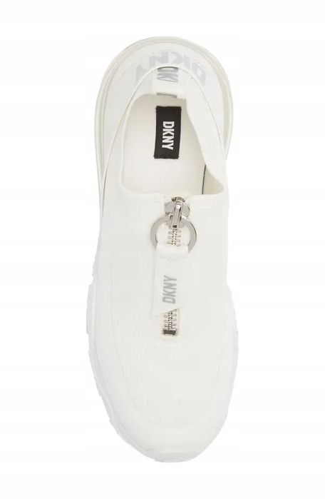 Dkny 39 Buty Damskie Kadia Zip Białe Sneakersy T858