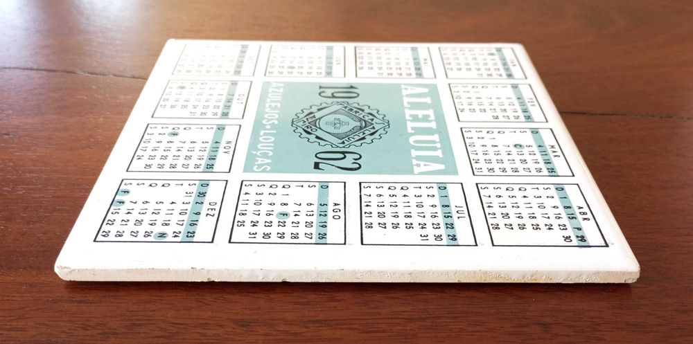 Azulejo Aleluia Calendário 1962