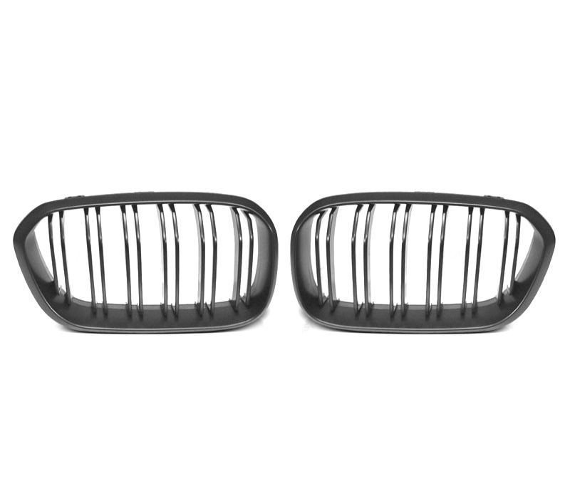 GRELHA DESPORTIVA BMW F20 F21 LCI 15-19 DUPLA LAMINA PRETO MATE