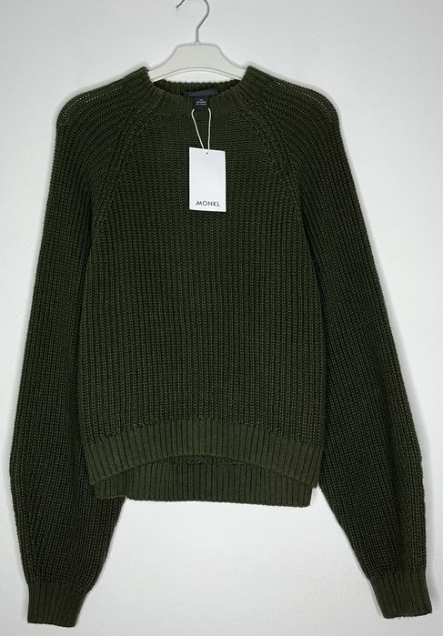 Monki Khaki Green Dark Sweter 34 XS