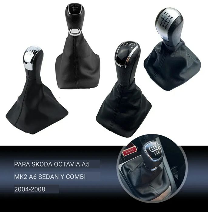 Manete Skoda Octavia alavanca punho moca Fole mudança velocidades