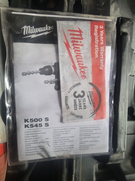 Milwaukee K545 S – Młotowiertarka / Młot udarowy SDS-Max 1300 W – Walizka – 1500 zł