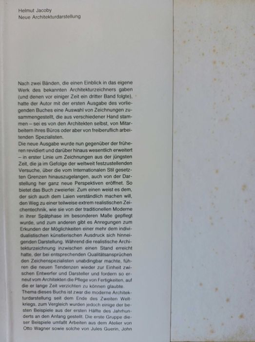 HELMUT JACOBY - Neue Architektur Darstelung - 167 páginas