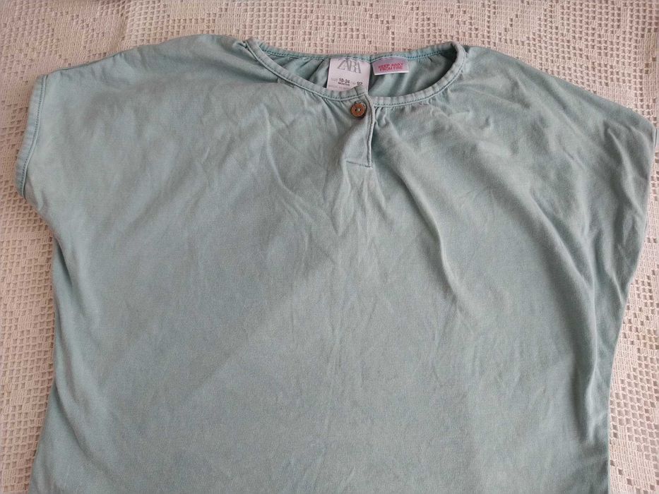 Blusa verde água - Zara - 18 - 24 meses - 92 cm