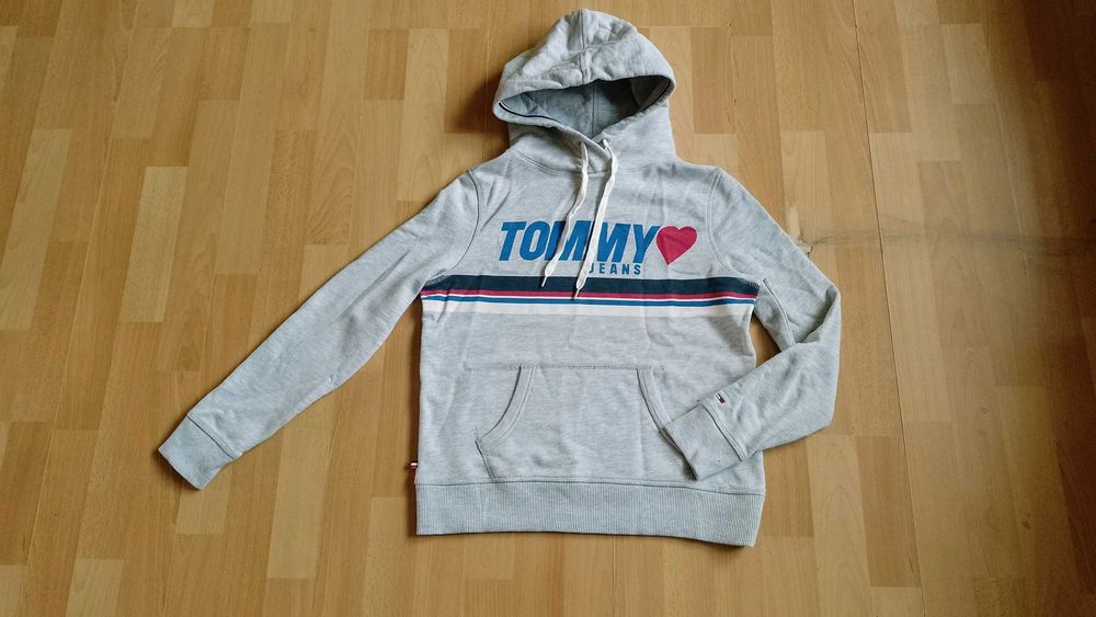 Damska bluza TOMMY JEANS r.S szara stan bardzo dobry