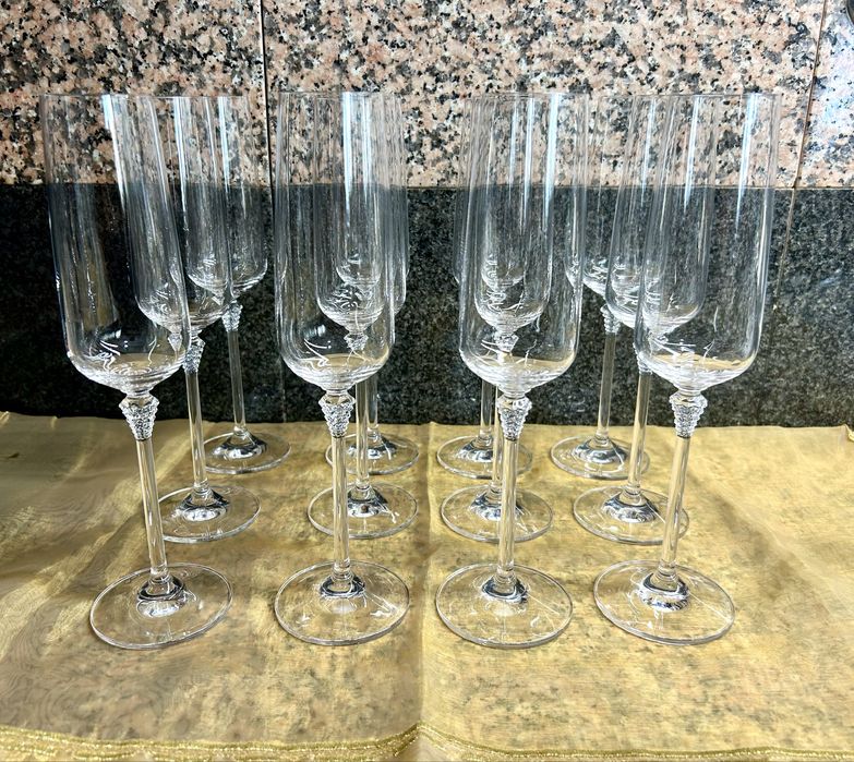 Conjunto 36 copos de cristal lindíssimos