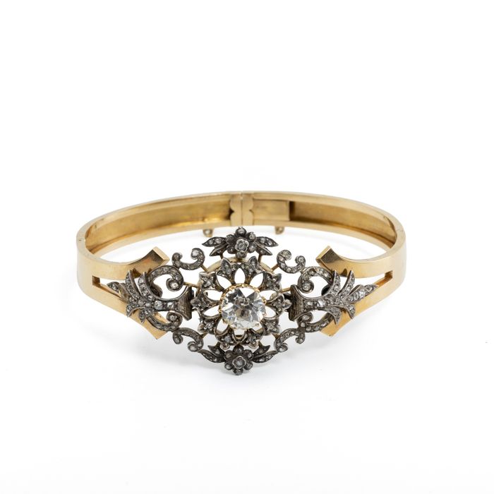 Pulseira em Ouro e diamantes - Século XIX