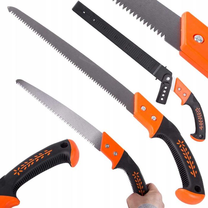 PIŁA OGRODOWA Do GAŁĘZI Ręczna Do Drewna POKROWIEC na Pasek 49/30cm