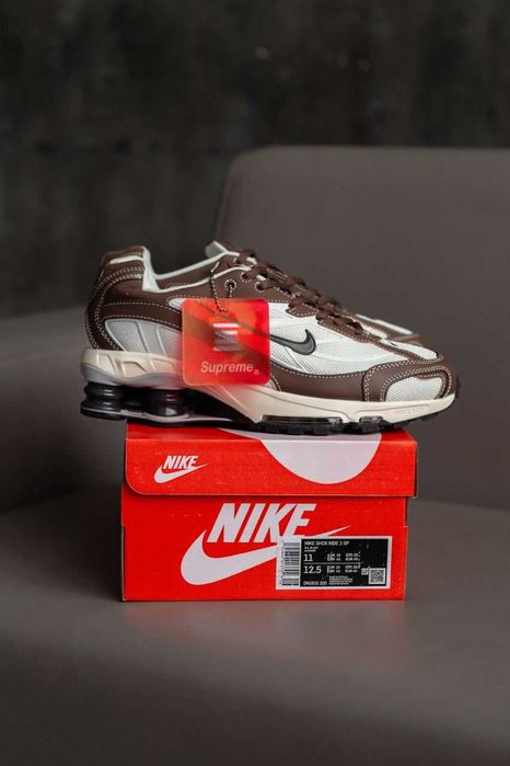 Мужские кроссовки Nike Shox Ride 2 "White/Brown" Размеры 41-45