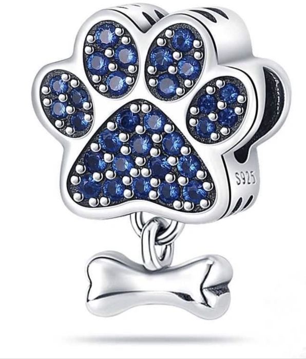 Charms Psia łapka srebro 925