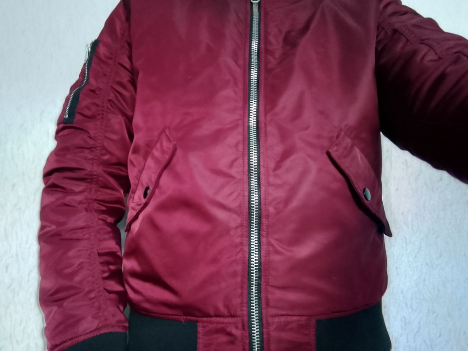 Jack & Jones Мужской бордовый бомбер