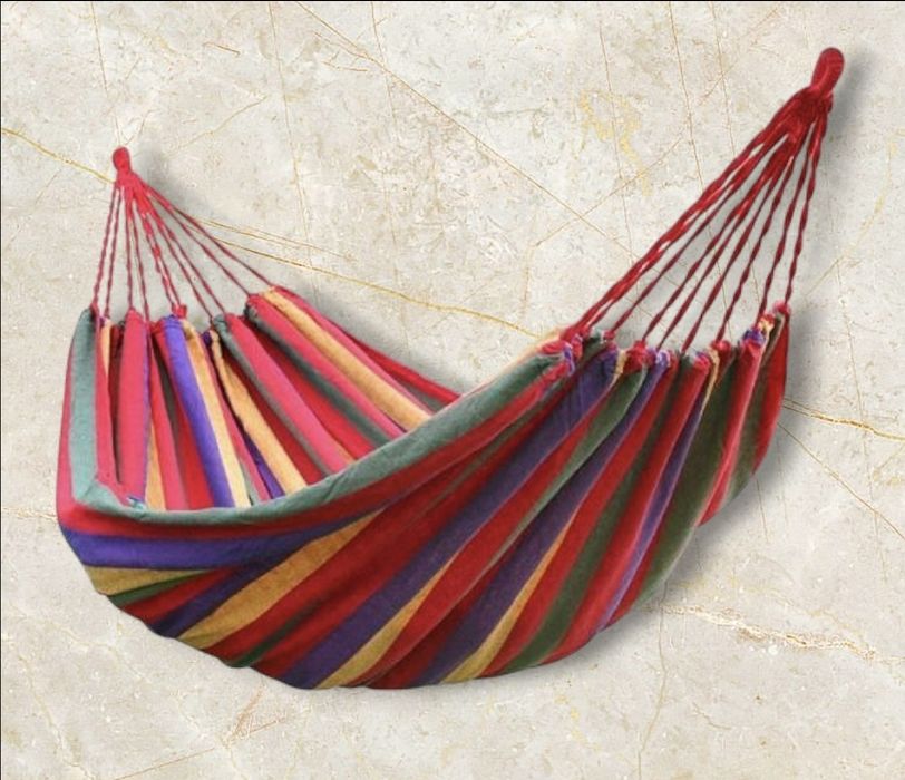 Hamak Ogrodowy 80 x 170cm Mocny, Liny i Pokrowiec w zestawie!