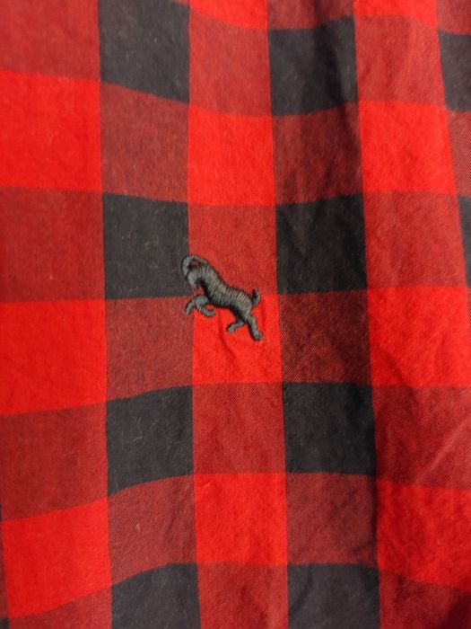 Koszula H&M świąteczna rozm 164, noworoczna, czerwono-granatowa krata