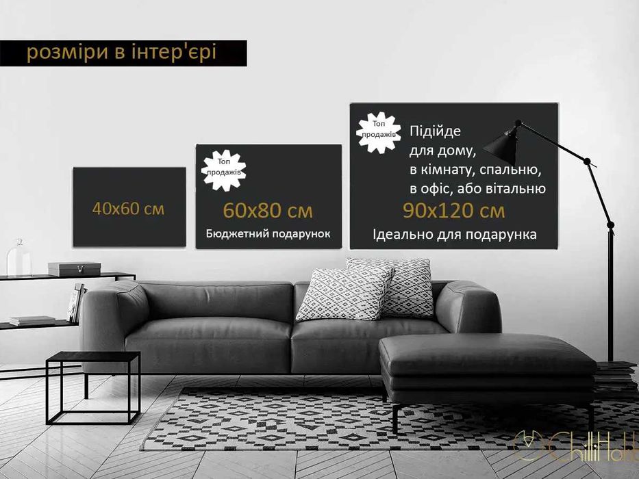 Друк фото картини на полотні від 260грн Картини на холсті на подарунок