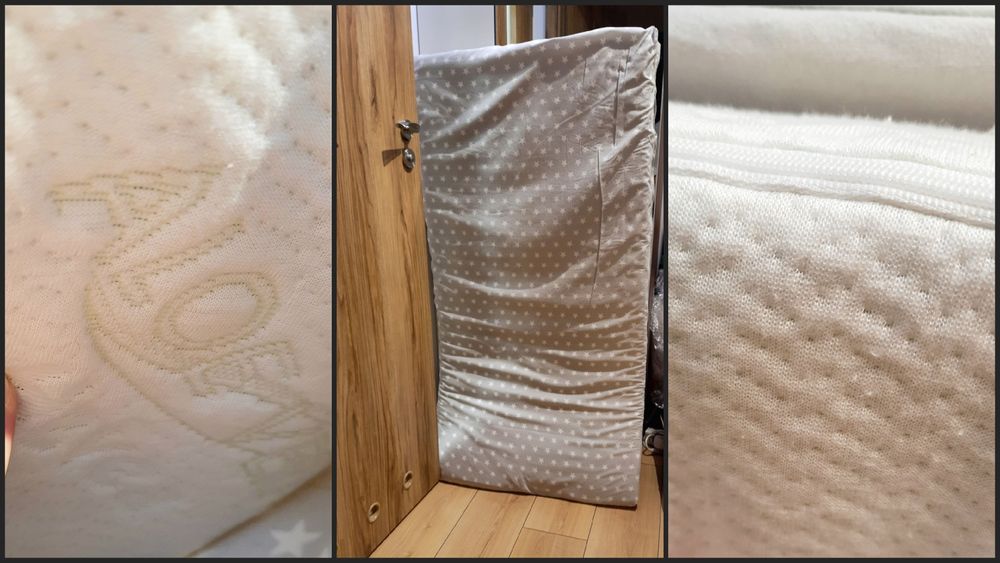 Materac 140 x 70 cm do łóżeczka dziecięcego pokrowiec i poszewka