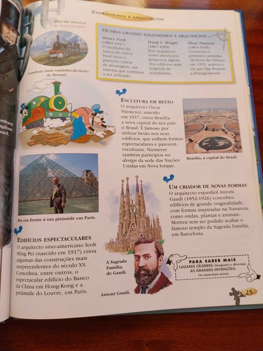 As Personagens Célebres - Disney, livro didático, em muito bom estado