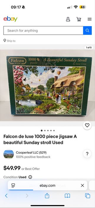 Пазли Falcon de luxe 1000 puzzle