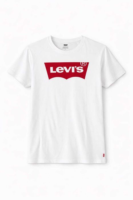 T-Shirt Levi’s® Branca com Logótipo Batwing Vermelho – M