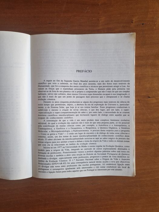 A Evol. Cósmica e a orig. da Vida; Últ. Notíc. Cosmos