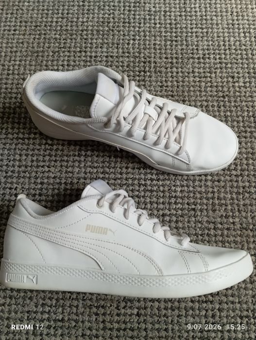 białe sneakersy damskie model Puma Smash r. 40,5
