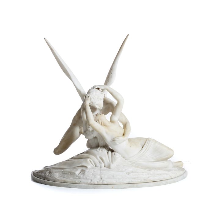 Escultura - António Canova - 'Cupido e Psiqué' - 77 cm