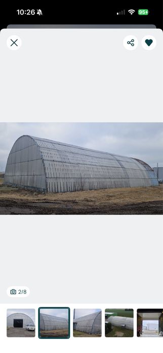 Hala łukowa 500m2 15x33 m ocieplona pokryta blacha aluminiowa