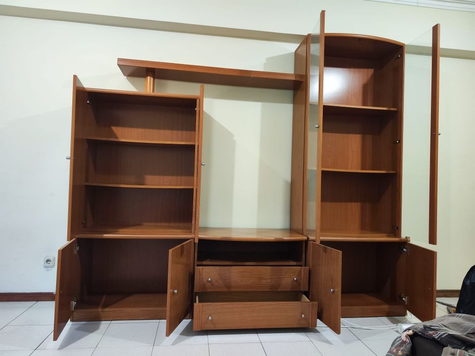 Móvel moderno de sala 3 Módulos castanho