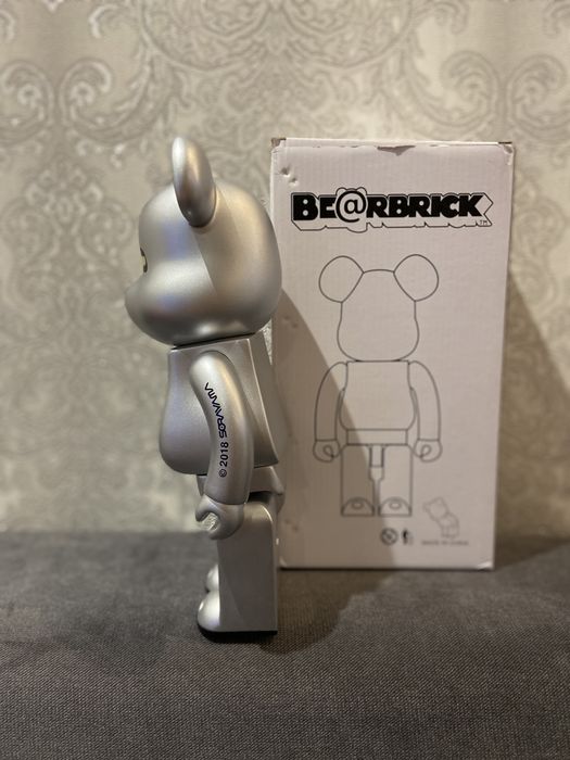 Колекційна іграшка BEARBRICK X-Large(срібний) 28см бірбрік беарбрик