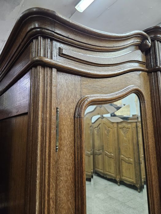 Stara dębowa szafa Ludwikowska Rocaille Francja /