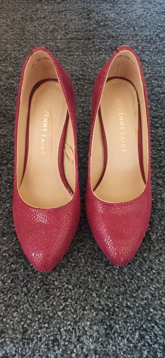 Szpilki 36 bordowe różowe fuksja