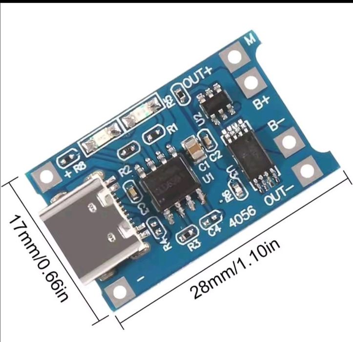 Модуль зарядки литиовых аккумуляторов Li ion 18650 5v 1 A