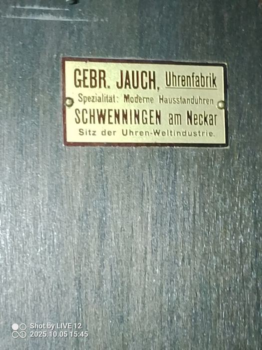 Niemiecki podłogowy zegar kwadransowy GEBR.JAUCH.