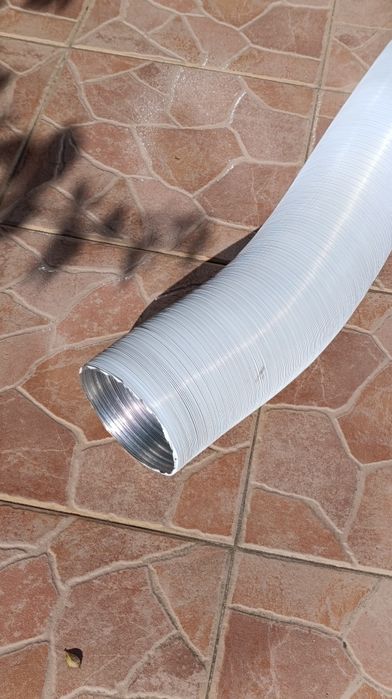 Tubo flexível alumínio branco D 120mm C 2m