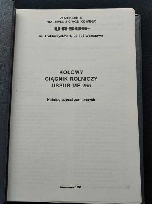 Katalog części  zamiennych ciągnika MF 255 oryginalny 1990 + GRATIS Instrukcja napraw MF255