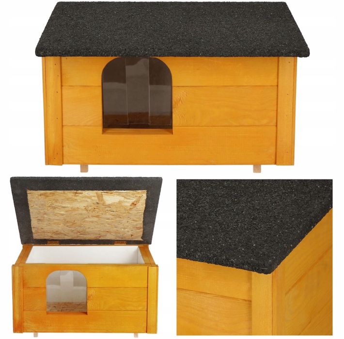 Buda Budka Domek Dla Kota Psa Otwierany Dach Ocieplana Na Zimę Duża