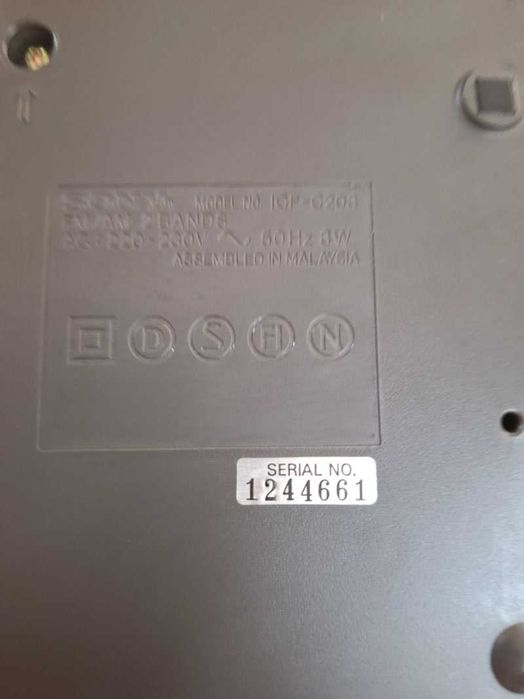 SONY-Radio despertador Modelo ICF-C203/C203L.