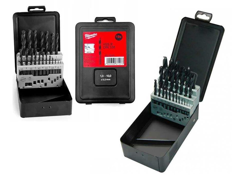 Набір свердл по металу DIN338 HSS-R Milwaukee 19 шт / 25 шт