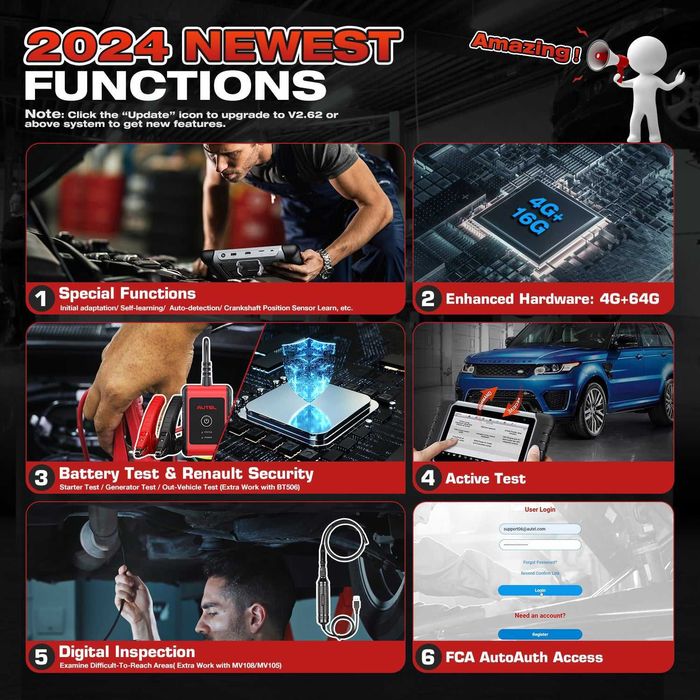 Autel MaxiCOM MK808BT PRO KIT Máq Diagnóstico OBD Original PT (NOVO)