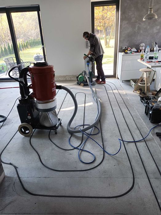 FREZOWANIE wylewki, rowków, NAJTANIEJ, ogrzewanie podłogowe, Kraków