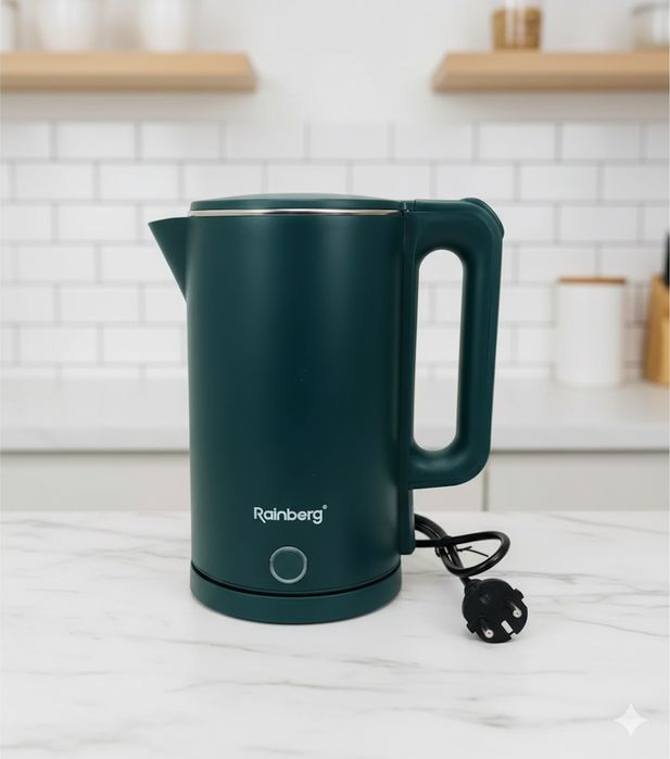 Новый синий электрочайник