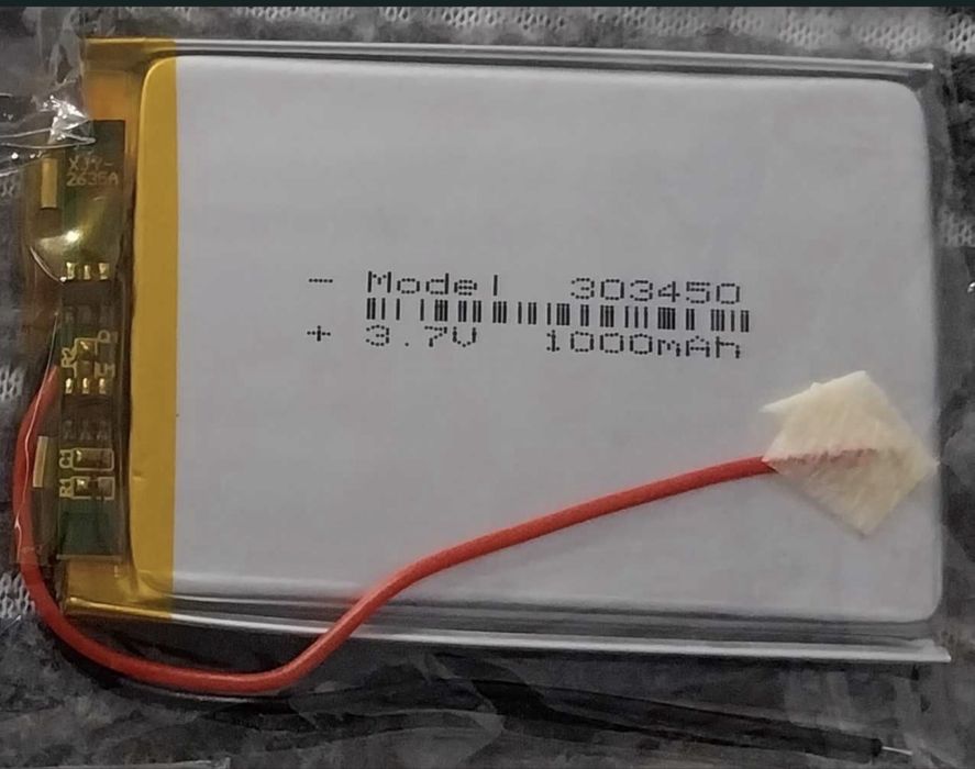 Bateria 303450; 3,7 V; 1000 mAh