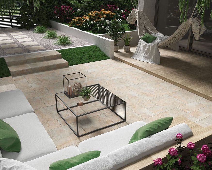 Płytka Tarasowa 59,5 x 59,8 BURLINGTON Ivory płyta Ogrodowa Płytki