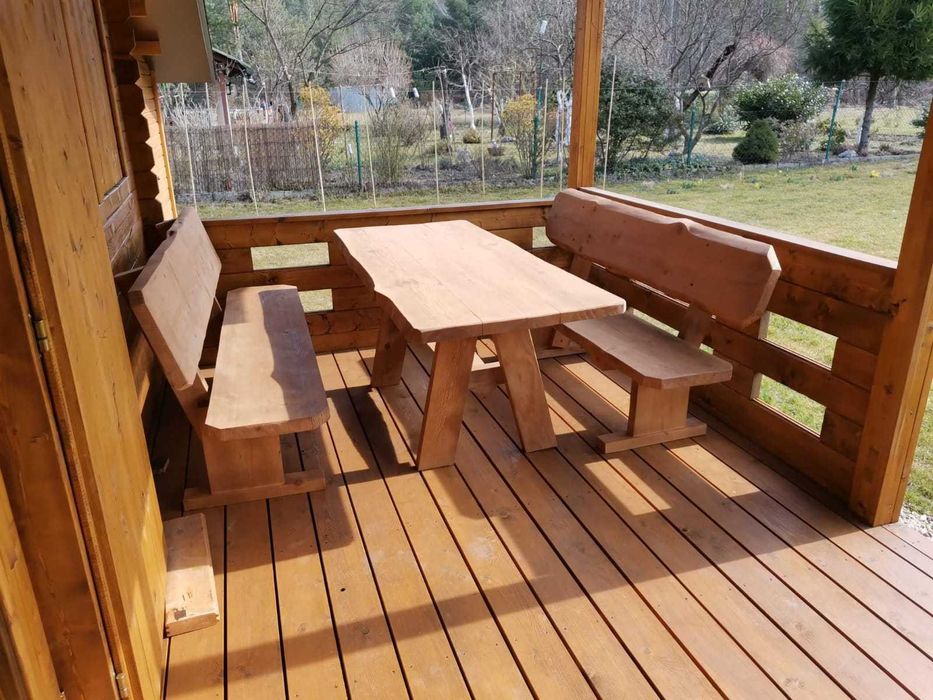 Meble ogrodowe drewniane góralskie biesiadne LITE DREWNO :