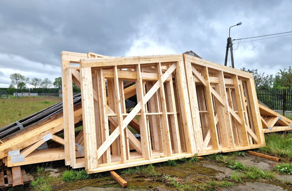 Dom konstrukcja drewniana szkieletowa