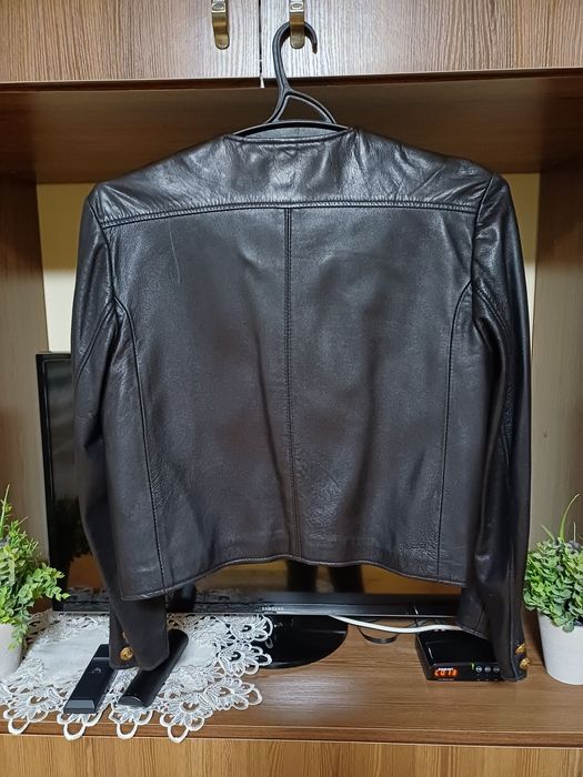 Куртка з натуральної шкіри шанель