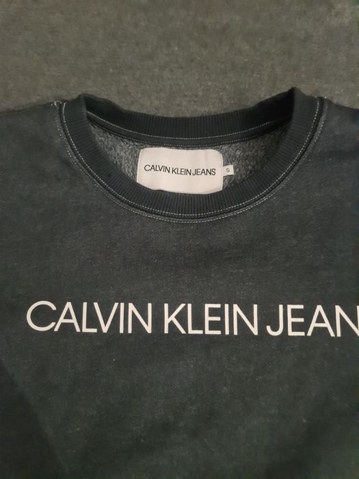 Bluza Calvin Klein S oryginalna granatowo szara stan bdb unisex