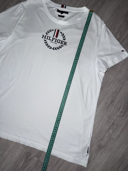 Tommy hilfiger Xl-xxl оригинал белая футболка поло,томми хилфигер,біла футболка поло чоловіча томмі хілфігер
