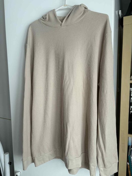 Bluza beżowa z kapturem Bershka XL