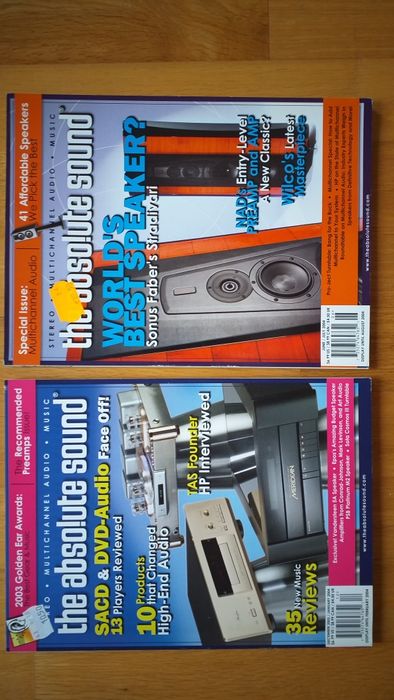 15 edições da revista de audio Absolute Sound